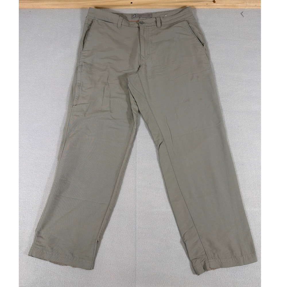 REI Co-op Mens Hiking Pants 34x30 Sage Green Nylon Lightweight Outdoor Trousers
